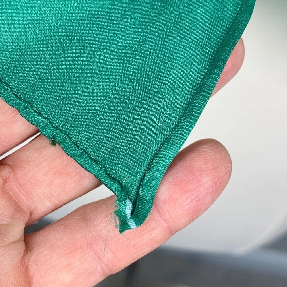 Vintage Green silk butterfly scarf